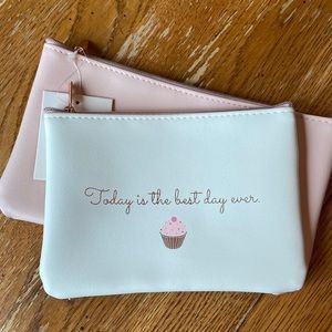 LC “Best Day Ever” Cupcake Pouches, set of 2, NWT